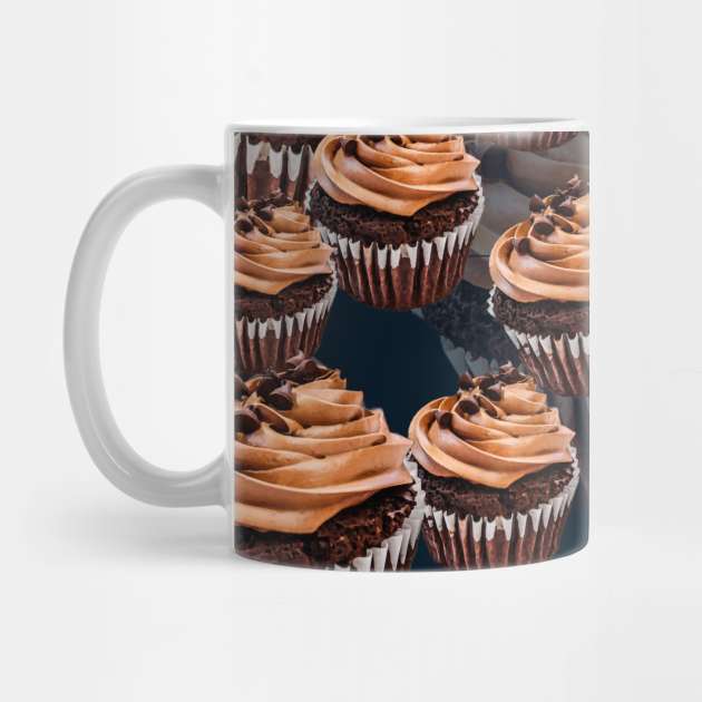 Chocolate Coffee Cupcakes Pattern by ArtMorfic